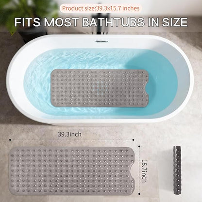 Anti-Slip Bathtub Shower mat, 39.3×15.7 inch（Approximately 100 × 40cm） Soft - Image 3