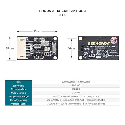BME280 Environmental Sensor, Temperature Humidity Pressure Module, High Accuracy - Image 6