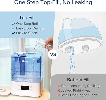 LEVOIT Classic300S Ultrasonic Smart Top Fill Humidifier, Extra Large 6L Tank - Image 8