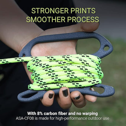 Polymaker Fiberon ASA-CF08 Dark Grey Carbon Fiber 3D Printing Filament 1.75mm - Image 3
