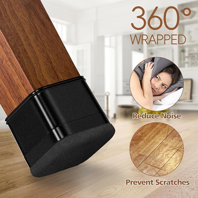 16Pcs Square Chair Leg Floor Protectors - Image 5
