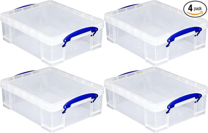 Really Useful Box 4 Pack Storage Bins, 8.1 Liter by ReallyUsefulBox