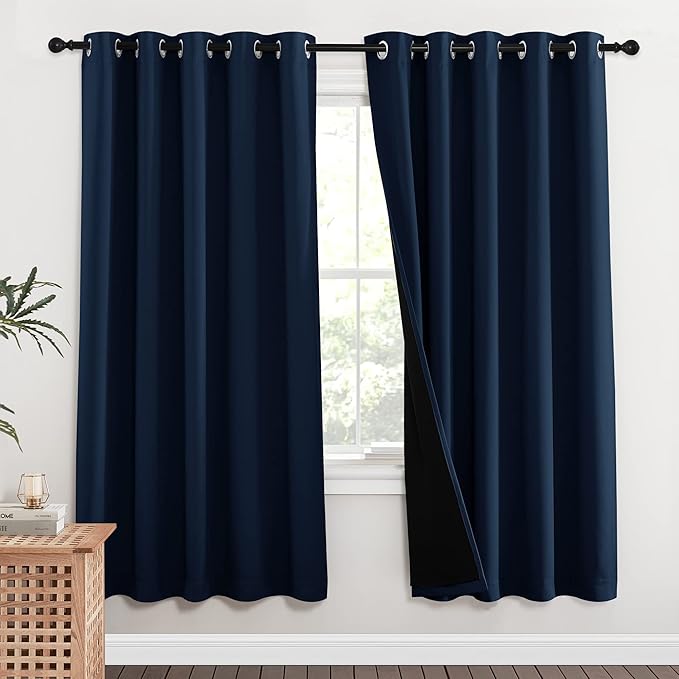 NICETOWN Full Shade Curtain Panels, Pair of Energy Smart & Noise Blocking Out - Image 2