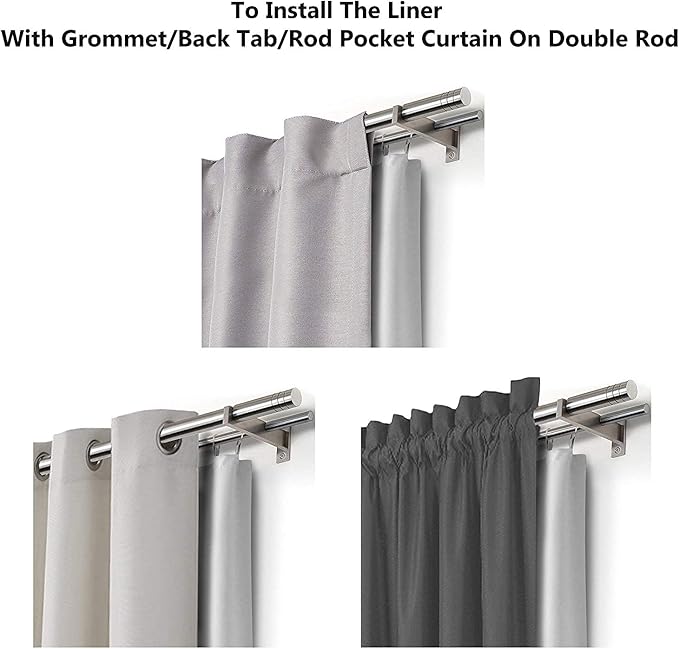 DriftAway Thermal Insulated 100 Percent Darkening Blackout Curtain Liner 2 - Image 6