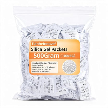 100-Pack 5Gram Silica Gel Packets by TIANHEINNOVE