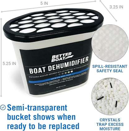 Moisture Absorber 6 Pack with Activated Charcoal Dehumidifier Bucket, Unscented - Image 5