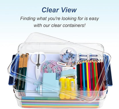 2 Pcs 5.5qt 9 x 13 Plastic Portable Project Case - Image 5