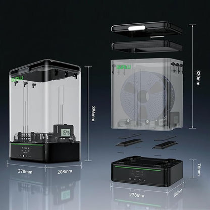 SUNLU Filament Dryer & Storage Box SP2, Fit 2-Spools 1KG Filament, 70℃ Max - Image 8