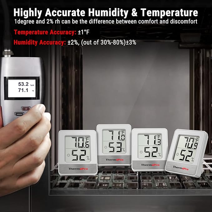 ThermoPro TP49 Digital Hygrometer Indoor Thermometer Humidity Meter Room - Image 7