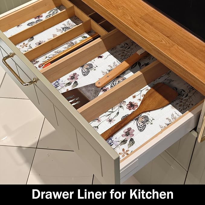 Floral Shelf Liners 24IN x 10FT Non Adhesive and Strong Non-Slip Shelf and - Image 7