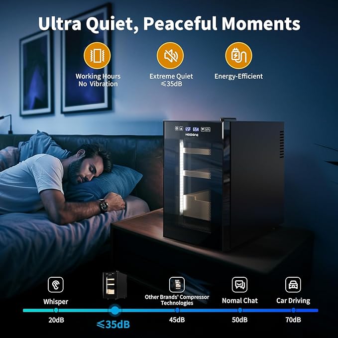 NEEDONE 23L Pro 1S Electric Cigar Humidor, Smart Humidity & Temp Quiet Control - Image 7