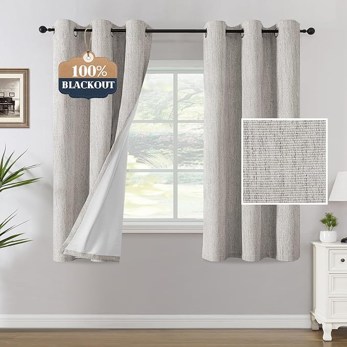 H.VERSAILTEX Chenille Linen Blackout Curtains by HVERSAILTEX