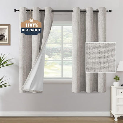 H.VERSAILTEX Chenille Linen Blackout Curtains by HVERSAILTEX