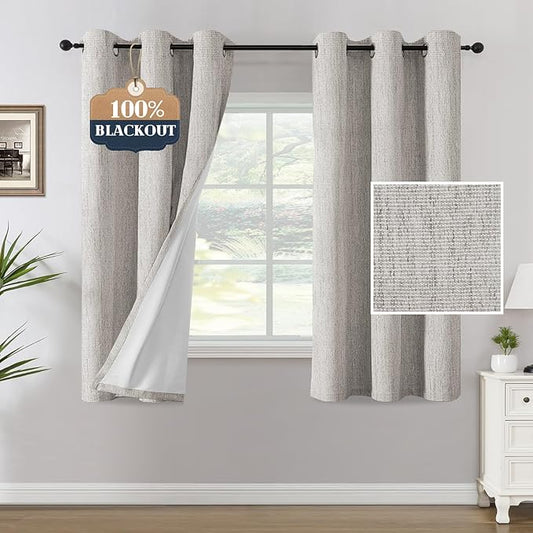 H.VERSAILTEX Chenille Linen Blackout Curtains by HVERSAILTEX