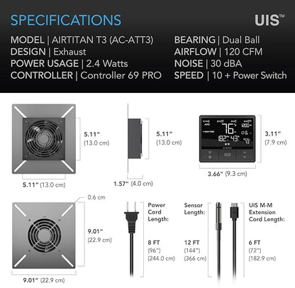AC Infinity AIRTITAN T3, Ventilation Exhaust Fan 6" - Image 6