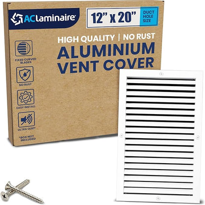 12x20 Inch Air Return Vent Cover Decorative – Premium Aluminum AC Vent Cover by LAMINAIRE
