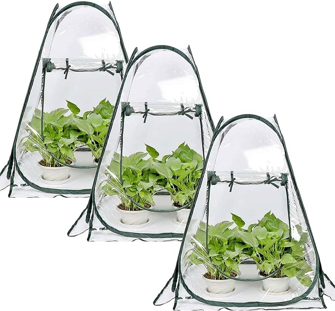 Porayhut Pop Up Greenhouse Cover, Flower House Mini Gardening Plant Flower by porayhut