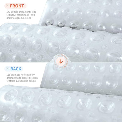 Anti-Slip Bathtub Shower mat, 27.5×14.5（Approximately 70×37cm） inch Soft - Image 2
