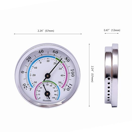 Mini Indoor Thermometer Hygrometer Analog 2 in 1 Temperature Humidity Monitor - Image 2