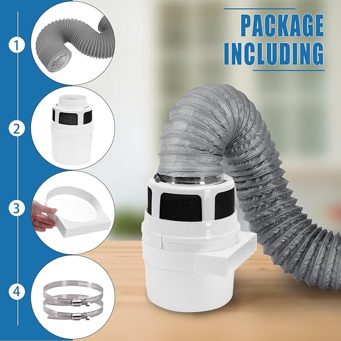 【Upgraded】 NOORNY 3 in 1 Indoor Dryer Vent Kit Lint Trap Bucket Dryer Vent - Image 4