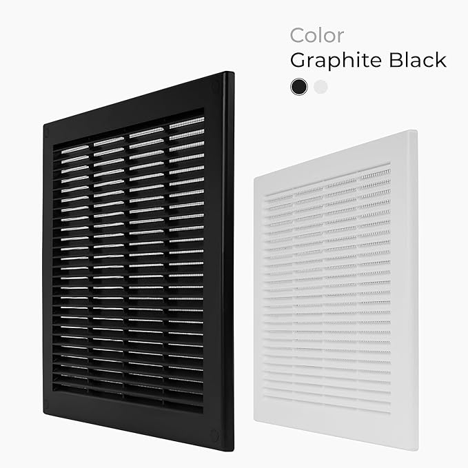 12" x 12" Square Air Vent Cover – Black Plastic Vent Deflector - Image 3