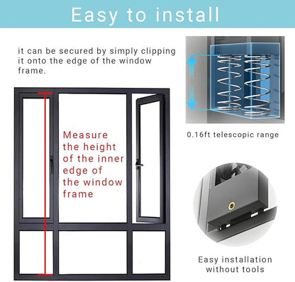 Adjustable Window Exhaust Fan for Sliding Windows, Vertical Window Exhaust Fan - Image 3