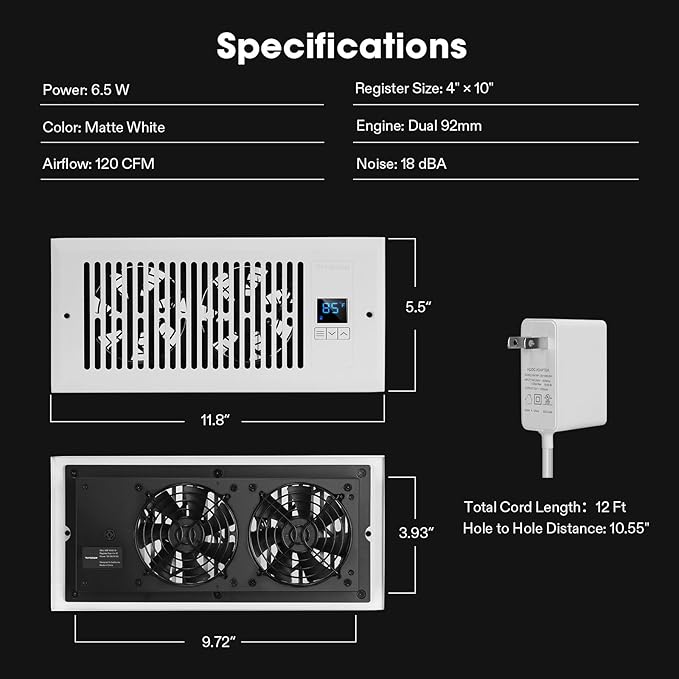 VIVOSUN Quiet Register Booster Fan - Image 8