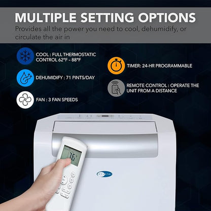 Whynter ARC-148MHP 14, 000 BTU Portable Air Conditioner and 10, 000 BTU - Image 5