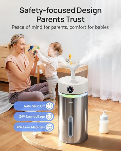 Feekaa Stainless Steel Humidifier Dishwasher Safe, 6L/1.6Gal Cool Mist - Image 8