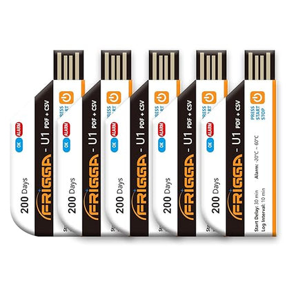 Frigga 5 Pack Temperature Data Logger Single Use Temperature Recorder 28800 by Frigga