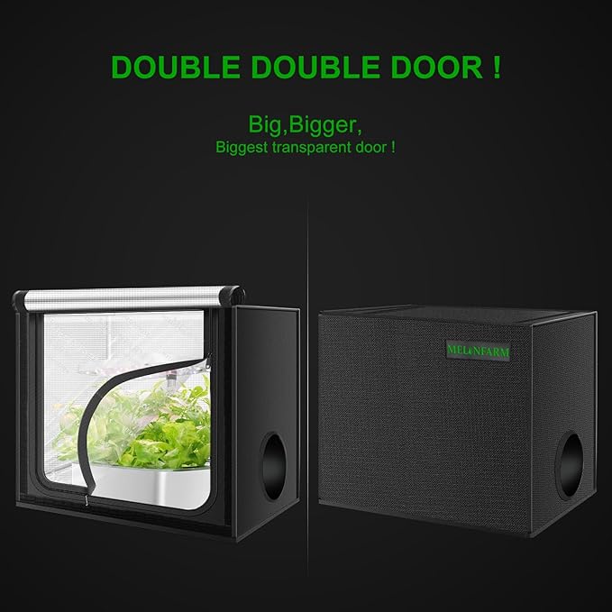 MELONFARM 24"x16"x20" Grow Tent, Double Transparent Viewing Door Indoor Grow - Image 3