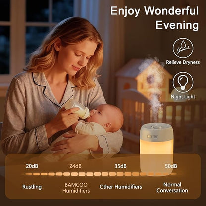 Portable Small Humidifier, 650ml Colorful Mini Humidifier - Image 4