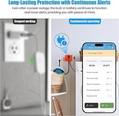 Ortis WiFi Power Failure & Water Leak Alarm, Real-Time Monitoring of Water Level - Image 5