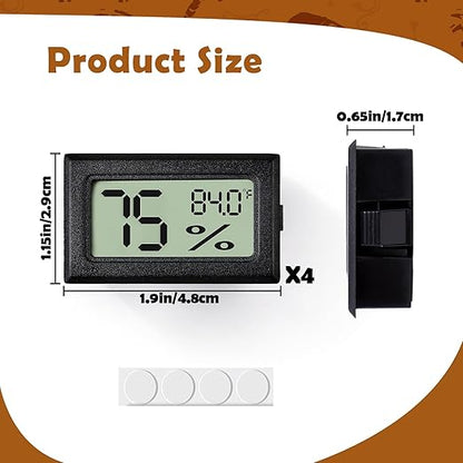 Reptile Thermometer and Humidity Gauge, Chameleon Cage, Tree Frog Terrarium - Image 2