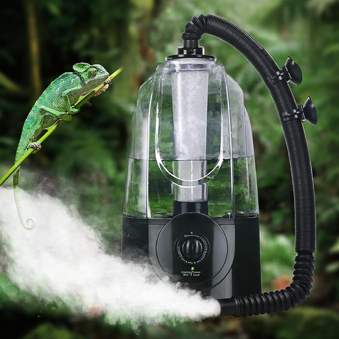 Coospider 3.8L Reptile Fogger Mister, Quiet Reptile Humidifier by Coospider