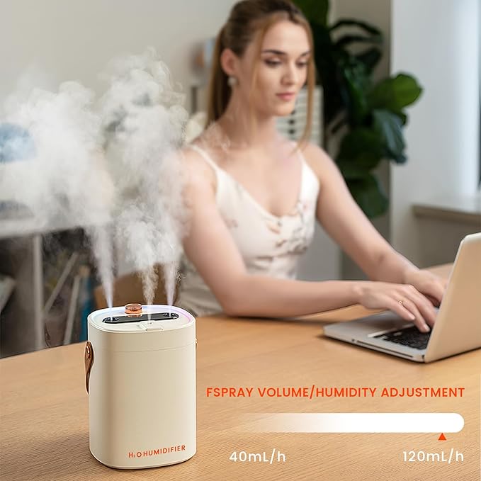 2L Humidifier for Bedroom, Portable Cool Mist Humidifiers, Ultra Quiet 20dB - Image 6