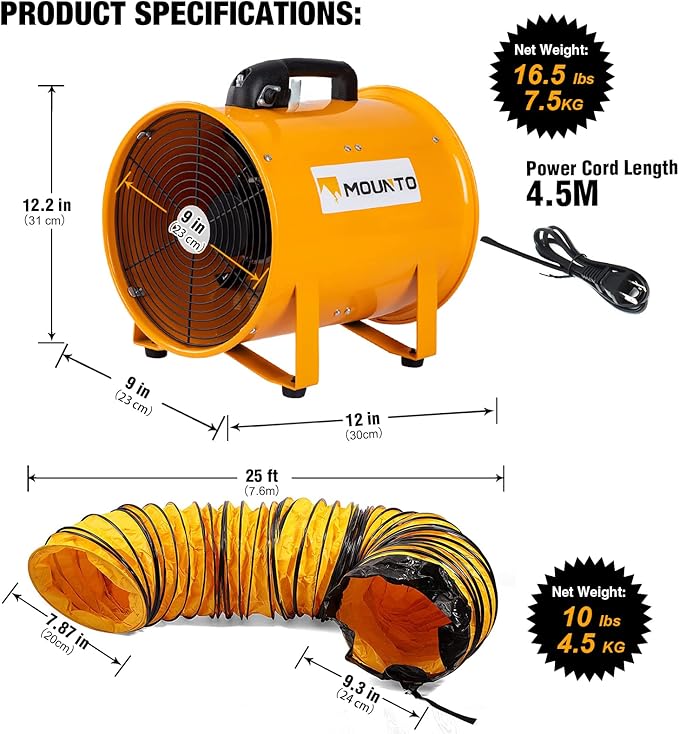 MOUNTO COMBO Heavy Duty Cylinder Fan - Image 2