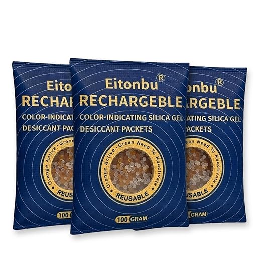 Orange Indicating Silica Gel Desiccant, Rechargeable Moisture Absorbers by Eitonbu