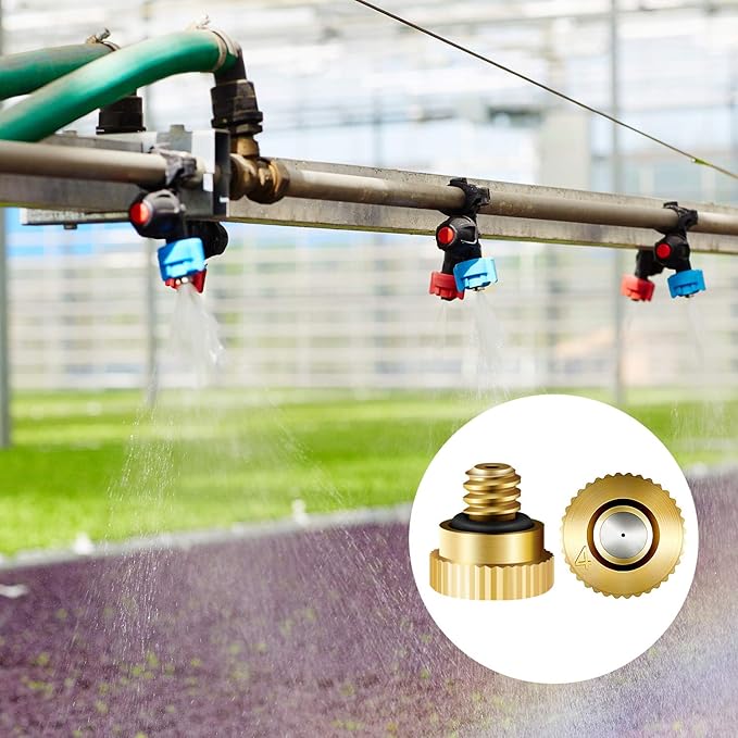 Hotop 40 Pieces Brass Misting Nozzle, Low Pressure Atomizing Mist Nozzle - Image 4