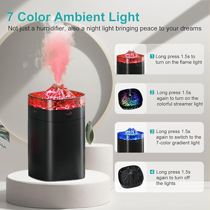 Portable Mini Humidifier, 400ml Small Humidifier - Image 4