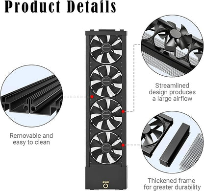 Vertical Window Exhaust Fan, Adjustable Speed - Image 4