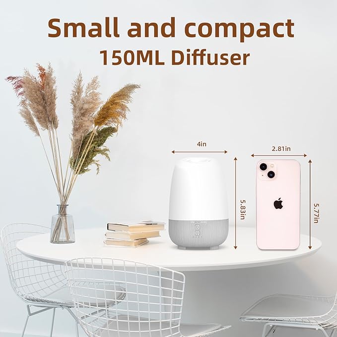 150ML Rechargeable Battery Operated Essential Oil Diffuser, Portable Cordless - Image 4