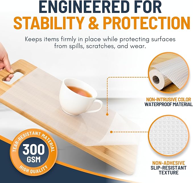 Shelf Liner Drawer Liner for Kitchen Cabinets Non-Adhesive by Linda’s Essentials - Image 3