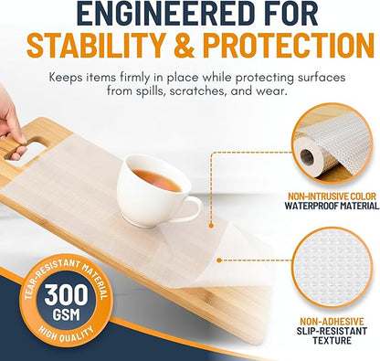 Shelf Liner Drawer Liner for Kitchen Cabinets Non-Adhesive by Linda’s Essentials - Image 3
