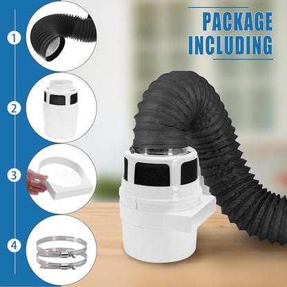 【Upgraded】 3 in 1 Indoor Dryer Vent Kit Lint Trap - Image 4