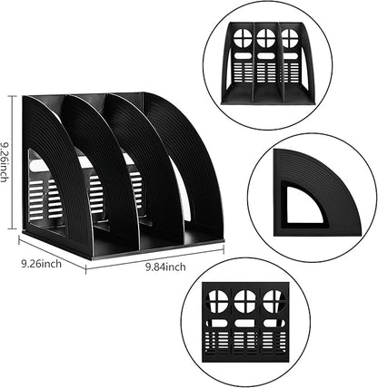 Marte Vanci Magazine File Holder Book Desktop Organizer Plastic Storage Sturdy - Image 2