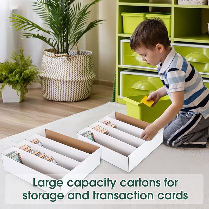 Yexiya 1 Pcs 3200 Count Sports Card Storage Boxes White Trading Card Box - Image 5