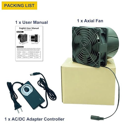 5in Air Exhaust Fan Fume Extractor, 6000RPM 210CFM DC12V Ventilation Fan - Image 6