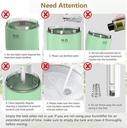Small Humidifiers for Bedroom 350ml Mini Portable Humidifier for Travel Plants - Image 7