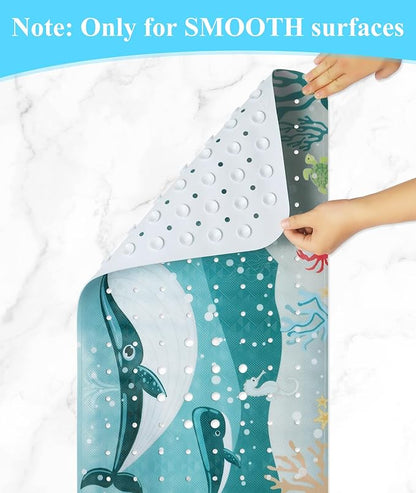 Bath Mat for Tub Non Slip, Machine Washable Anti-Slip Cartoon Baby Bathtub - Image 4